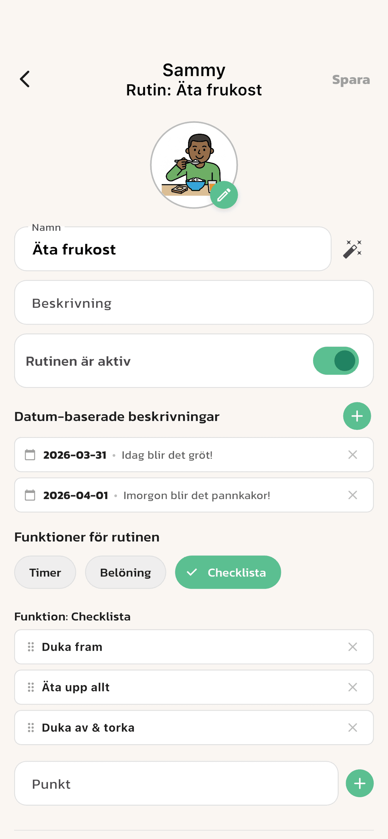03 caregiver child routine item edit